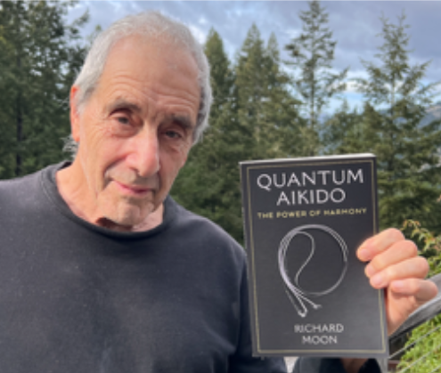 Picture of Quantum Aikido by Richard Moon held in his hand